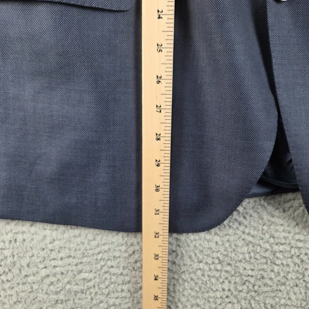 Peter Millar Blazer Sport Coat Jacket 2-Button‎ Laine Wool Mens 46R Blue